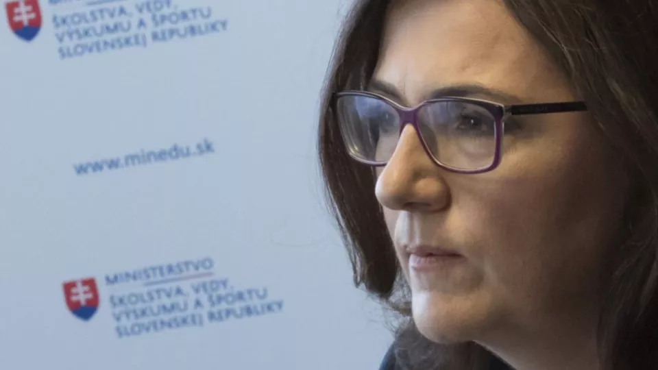 Na snímke ministerka školstva, vedy, výskumu a športu SR Martina Lubyová.