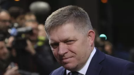 Robert Fico na summite EÚ.