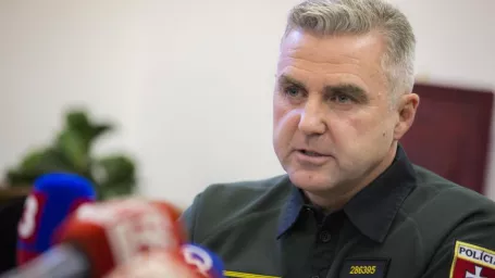 Na snímke prezident Policajného zboru SR Tibor Gašpar. 