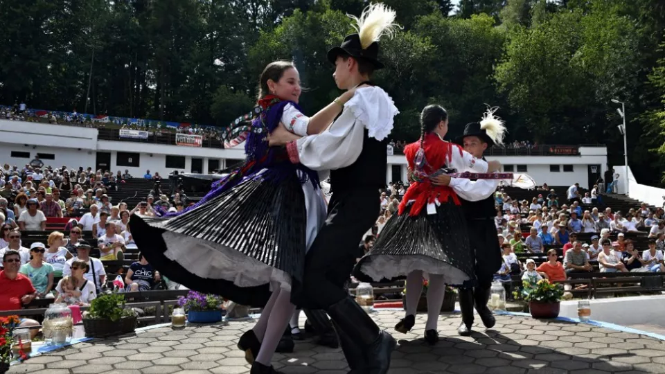 Na snímke amfiteáter Trnovce počas záverečného ceremoniálu 59. ročníka Medzinárodného folklórneho festivalu Myjava. 17. júna 2018 