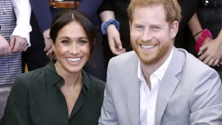 Na snímke britský princ Harry a jeho manželka Meghan.