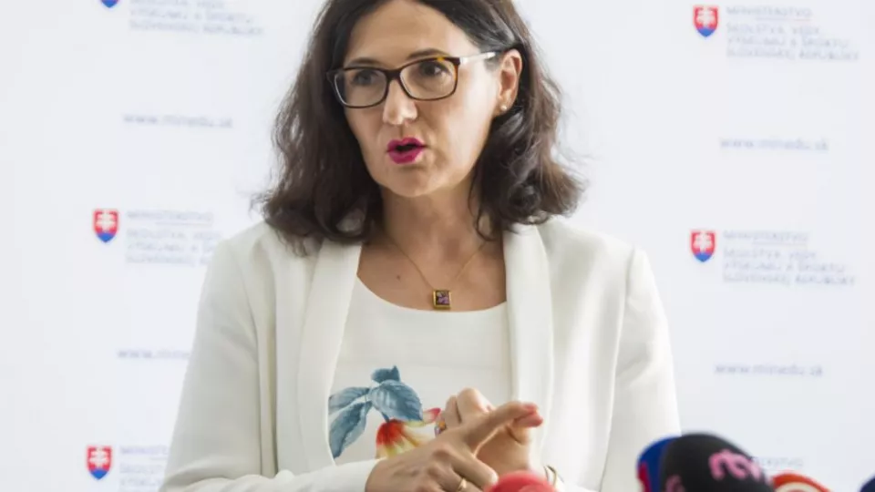 Na archívnej snímke ministerka školstva, vedy, výskumu a športu SR Martina Lubyová.