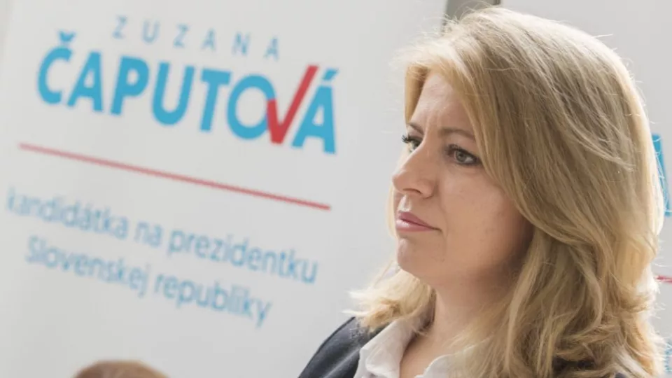 Na archívnej snímke kandidátka na prezidentku SR Zuzana Čaputová.