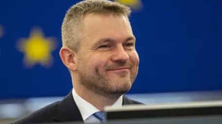 Na snímke predseda vlády SR Peter Pellegrini  počas rokovania Európskeho parlamentu (EP) za účasti predsedu vlády SR Petra Pellegriniho v Štrasburgu 12. marca 2019.