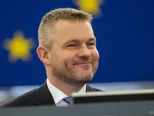 Na snímke predseda vlády SR Peter Pellegrini  počas rokovania Európskeho parlamentu (EP) v Štrasburgu 12. marca 2019.