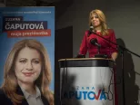 Na snímke kandidátka na prezidentku SR Zuzana Čaputová