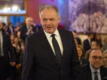 Na snímke prezident SR Andrej Kiska prichádza na podujatie Od Tatier k Schumanu, na ktorom bude diskutovať so Slovákmi pôsobiacimi v Bruseli 18. marca 2019. 