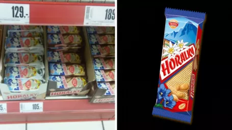 V maďarských supermarketoch bolo možné zakúpiť Horalky v mnohých príchutiach.