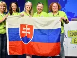 Slovenská výprava na Education Exchange 2: (zľava) Jarmila Janisková, Katarína Hvizdová, Michaela Lesajová, Zuzana Molčanová, Júlia Jánošíková