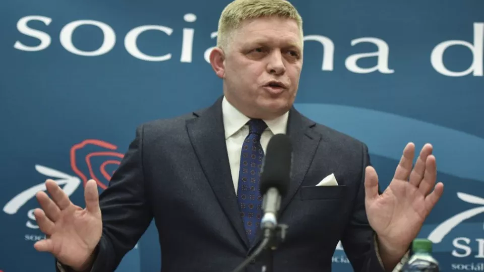 Na snímke predseda strany SMER-SD Robert Fico počas tlačovej konferencie 20. marca 2019 v Bratislave.