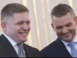 Robert Fico (vľavo) a Peter Pellegrini, archívna snímka.