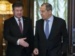 Miroslav Lajčák (vľavo) a Sergej Lavrov, archívna snímka.