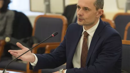 Na snímke kandidát na post ústavného sudcu SR Radoslav Procházka počas vypočutia Ústavnoprávnym výborom Národnej rady SR v Bratislave v piatok 25. januára 2019.