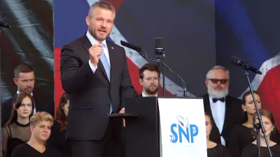 Peter Pellegrini počas prejavu