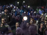 Na snímke Zhromaždenie Za slušné Slovensko: Nezabudneme. Pokračujeme.