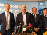 Zľava: Miroslav Beblavý, Michal Truban, Andrej Kiska a Alojz Hlina