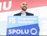 Na snímke volebný líder koalície Progresívne Slovensko -Spolu Michal Truban.