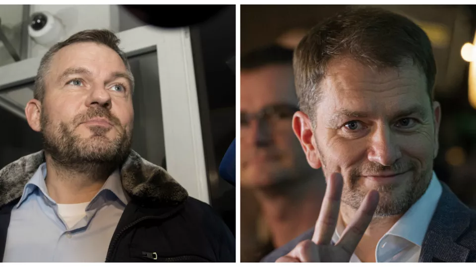 Na snímke Peter Pellegrini a Igor Matovič.