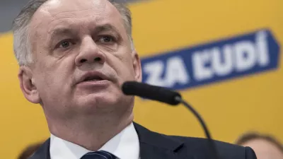 Na snímke predseda strany Za ľudí Andrej Kiska