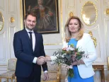 Na snímke prezidentka SR Zuzana Čaputová a predseda hnutia OĽaNO Igor Matovič