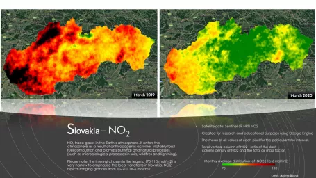 Andrea vytvorila mapku na výskumné a vzdelávacie účely pomocu Google Engine a s využitím JavaScriptu.