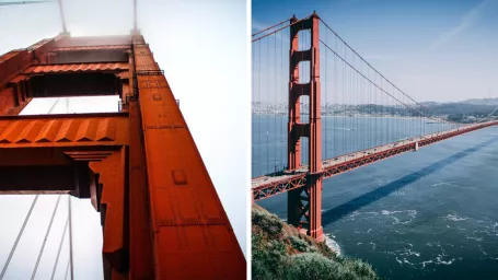 Most Golden Gate začal „spievať“.