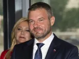 Na snímke Peter Pellegrini a Denisa Saková