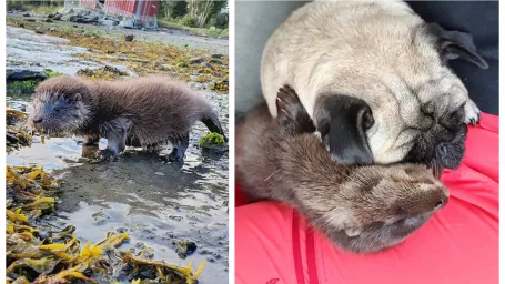 Vydru si adoptovali mopslíky.