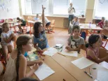 Na snímke žiaci počas vyučovacej hodiny v Letnej škole Teach for Slovakia 2018