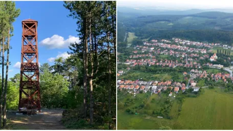 Na Vápennom vrchu nad obcou vyrástla nová rozhľadňa