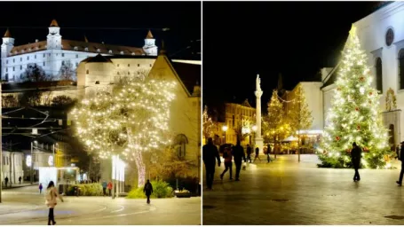 Bratislava na niektorých miestach vynovila a rozšírila vianočnú svetelnú výzdobu