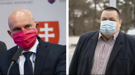 Minister školstva, vedy, výskumu a športu SR Branislav Gröhling a hlavný hygienik SR Ján Mikas