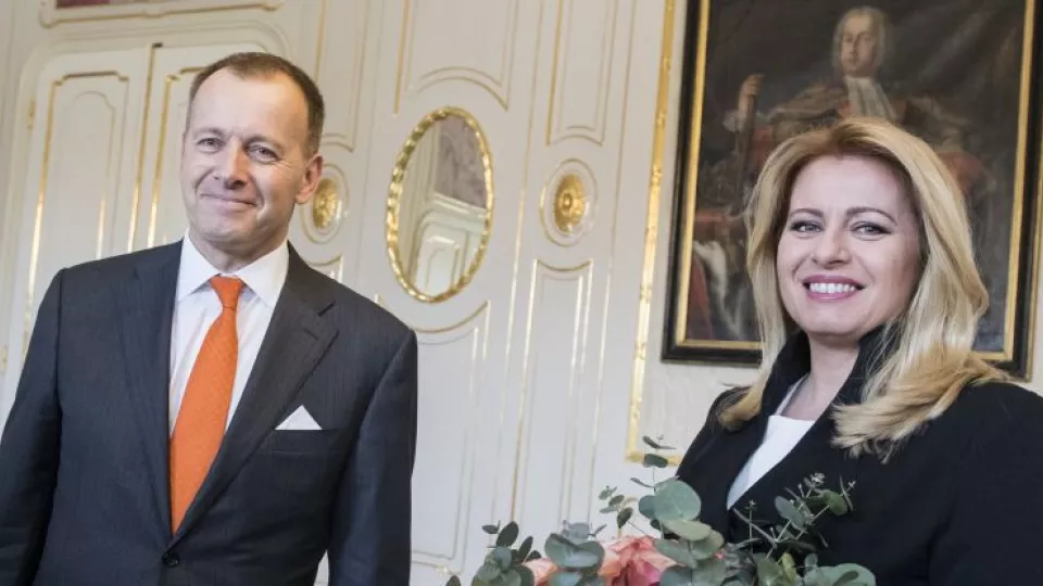 Prezidentka SR Zuzana Čaputová a predseda hnutia Sme rodina Boris Kollár, archívna snímka