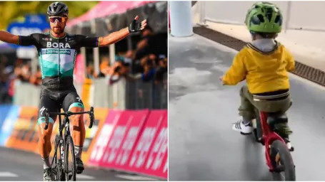 Peter Sagan a jeho syn Marlon 