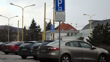 Na snímke parkoviskos parkovacím  automatom spoločnosti EEI v Košiciach 3. januára 2018. Mesto Košice sa v zmysle všeobecne záväzného nariadenia stáva od 1. januára 2019 namiesto spoločnosti EEI výlučnýmprevádzkovateľom parkovacích  miest v zóne  plateného parkovania.