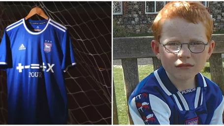 Ed Sheeran ako malý fanúšik klubu Ipswich Town 