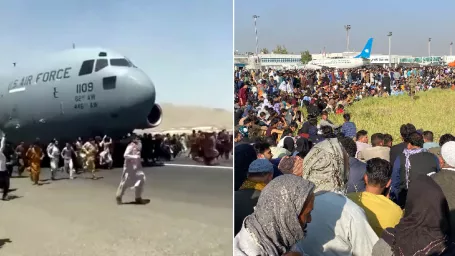 Lietadlo Reach 871, amerického letectva C-17, ktoré letelo z Kábulu do Kataru.