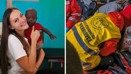 Monika Paločková v Afrike a na hraničnom priechode Vyšné Nemecké.