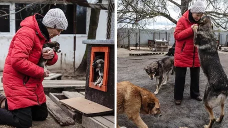 Asja Serpinská so zvieratami v útulku