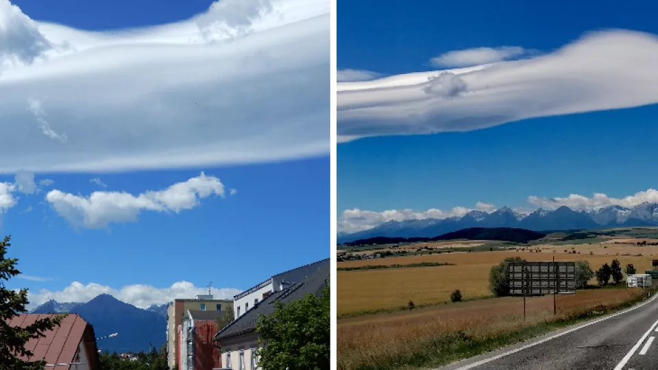 Na snímke obrovský obklak typu Altocumulus lenticularis