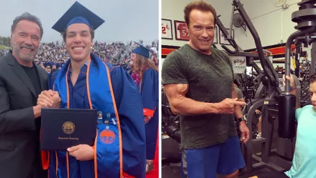  Arnold Schwarzenegger a jeho syn Joseph Baena