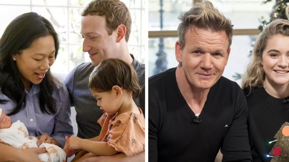 Mark Zuckerberg s rodinou / Gordon Ramsay s dcérou