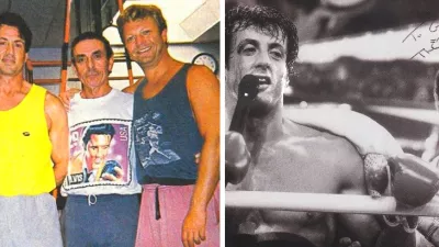 Sylvester Stallone, Juraj Pipasík, Maroš Kramár / Sylvester Stallone a Juraj Pipasík