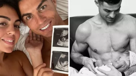 Cristiano Ronaldo so snúbenicou a dcérkou.