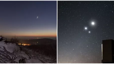 V posledné dni ste si mohli vychutnať konjunkciu Venuše a Jupitera.