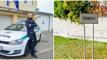 Chlapcovi pomohol policajt Peťo (vľavo), ktorý bol mimo služby.