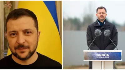 Volodymyr Zelenskyj a Eduard Heger