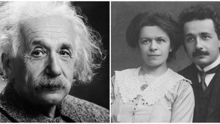 Albert Einstein s prvou manželkou Milevou Marićovou.