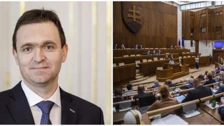 Ľudovít Ódor a parlament.