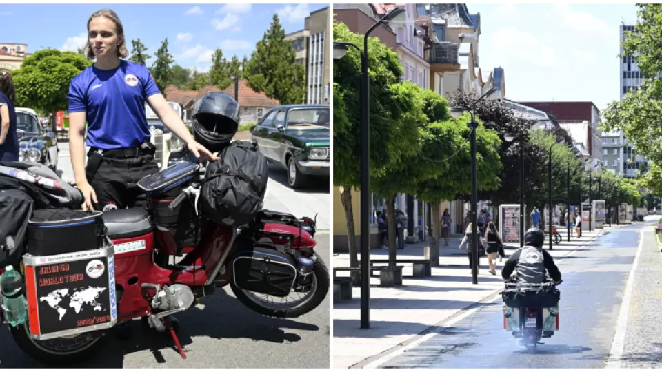 Ján Drinka (19) z Michaloviec sa chce stať prvým Slovákom a najmladším jazdcom, ktorý precestuje zemeguľu na motorke.